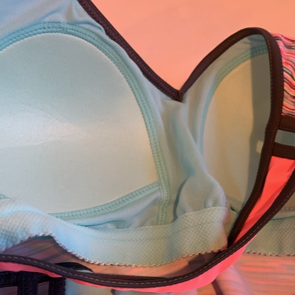 Tankini Top  Women’s Size 12 Large Swimsuit Bathing Swim Suit Top Pink Blue - Picture 4 of 5